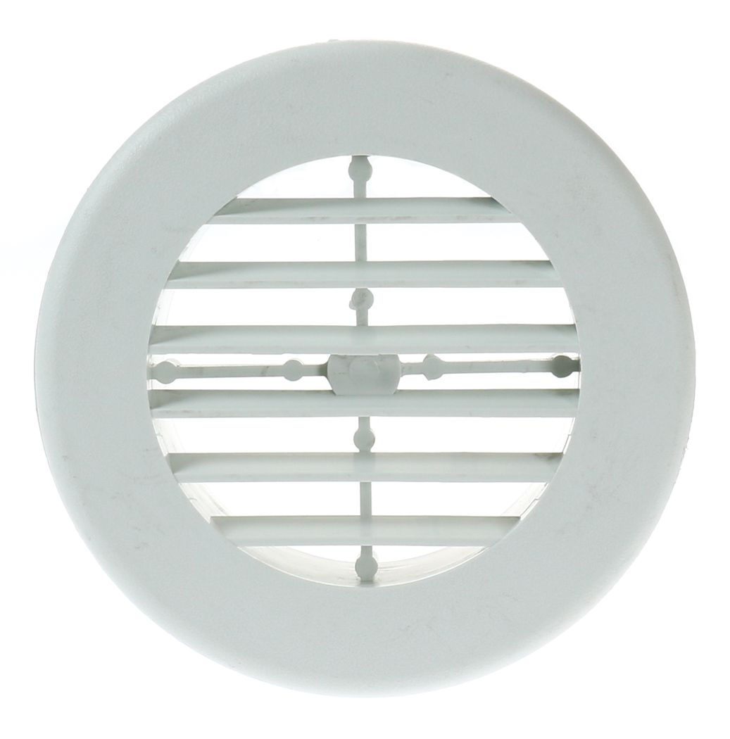 Valterra White 4" Round Register Outlet Vent W/O Damper