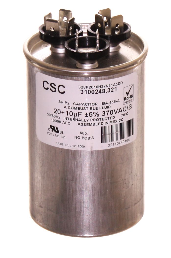 Dometic A/C Capacitor 20/10 MFD - 3313107.028
