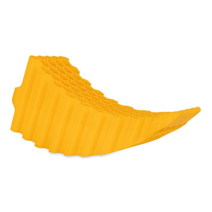 Camco Yellow Curved Trailer-Aid W/ Black Wheel Chock