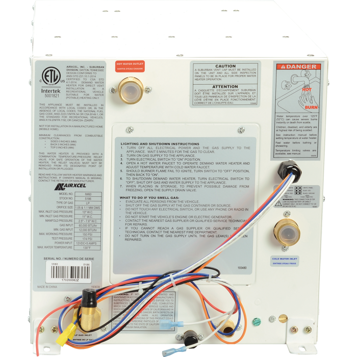 Suburban 60K BTU Tankless LP Water Heater