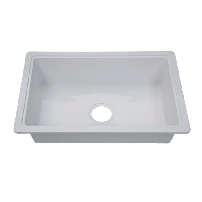 Lippert White 25" x 17" x 6.6" ABS Plastic Kitchen Sink
