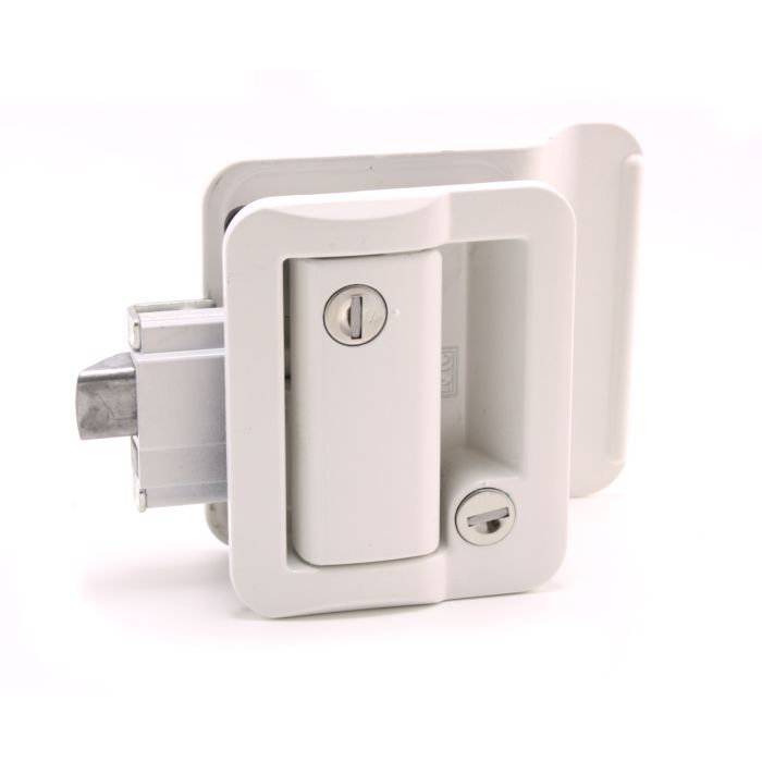 Fastec White Travel Trailer Lock 43610-09-SP 