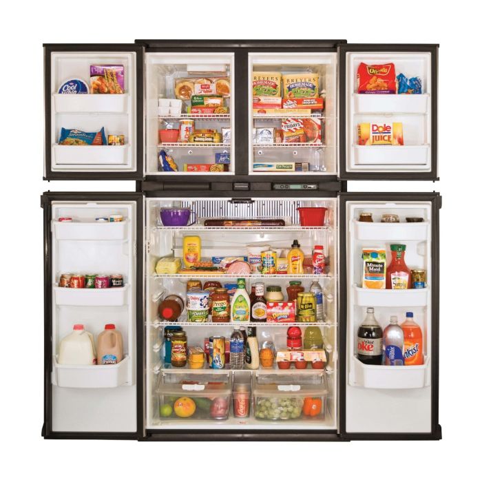 Norcold PolarMax™ 18 Cu. Ft. 2-Way Black Trim Stainless Steel