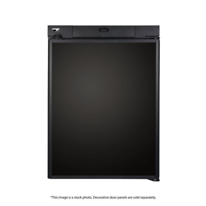 Norcold N306.3R Gas Absorption RV Refrigerator front view with a black door panel (not included) and the door closed.