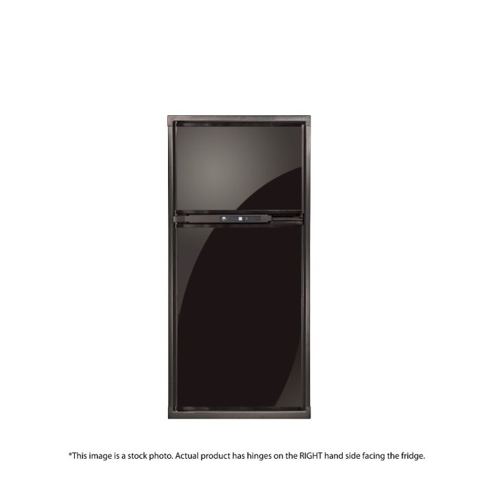 Norcold NA7LX.3R Gas Absorption RV Refrigerator front view with black door panels (not included) and the doors closed. Norcold NA7LX.3R Gas Absorption RV Refrigerator front view with black door panels (not included) and the doors closed.