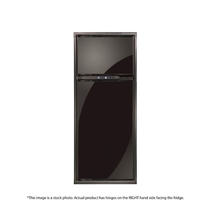 Norcold NA8LXIMFR Gas Absorption RV Refrigerator front view shown with black door panels (not included) and the doors closed. Norcold NA8LXIMFR Gas Absorption RV Refrigerator front view shown with black door panels (not included) and the doors closed.