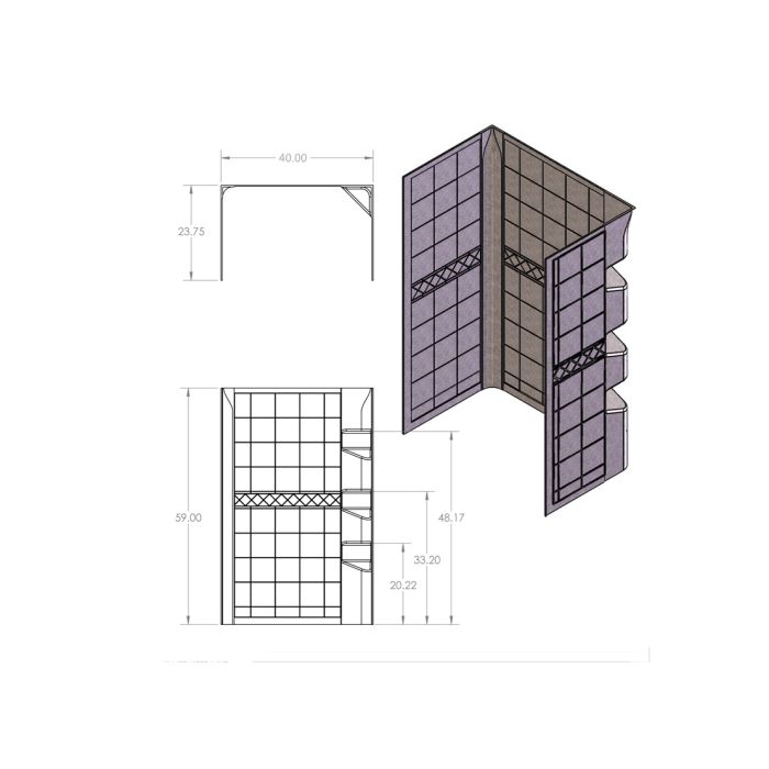 Specialty Recreation 24" x 40" x 59" Shower/Bath Surround - Parchment