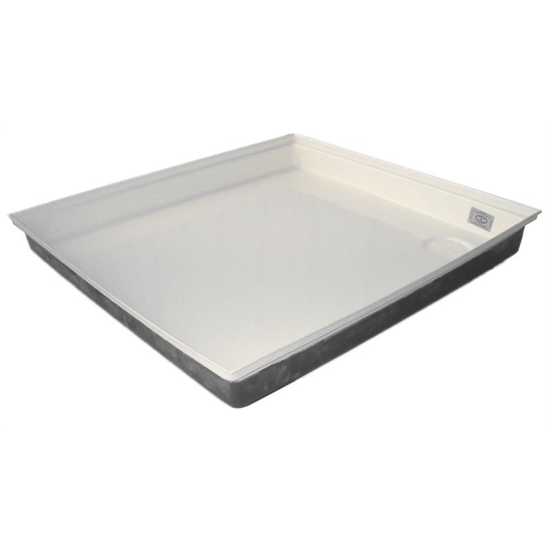 Icon 27 x 24 x 4 Corner Drain Shower Pan - Polar White - 00461