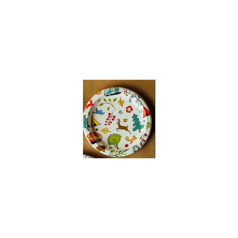Camp Casual Medium Paper Snack Plate - CC-007R8