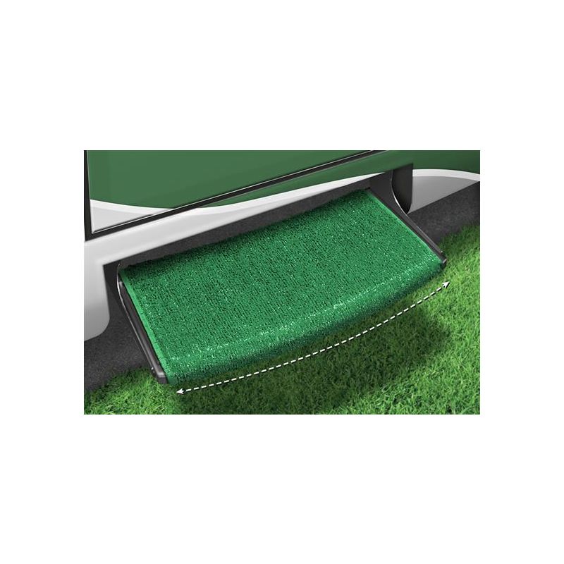 Prest-O-Fit Green 22 Wraparound Radius RV Step Rug - 2-0200