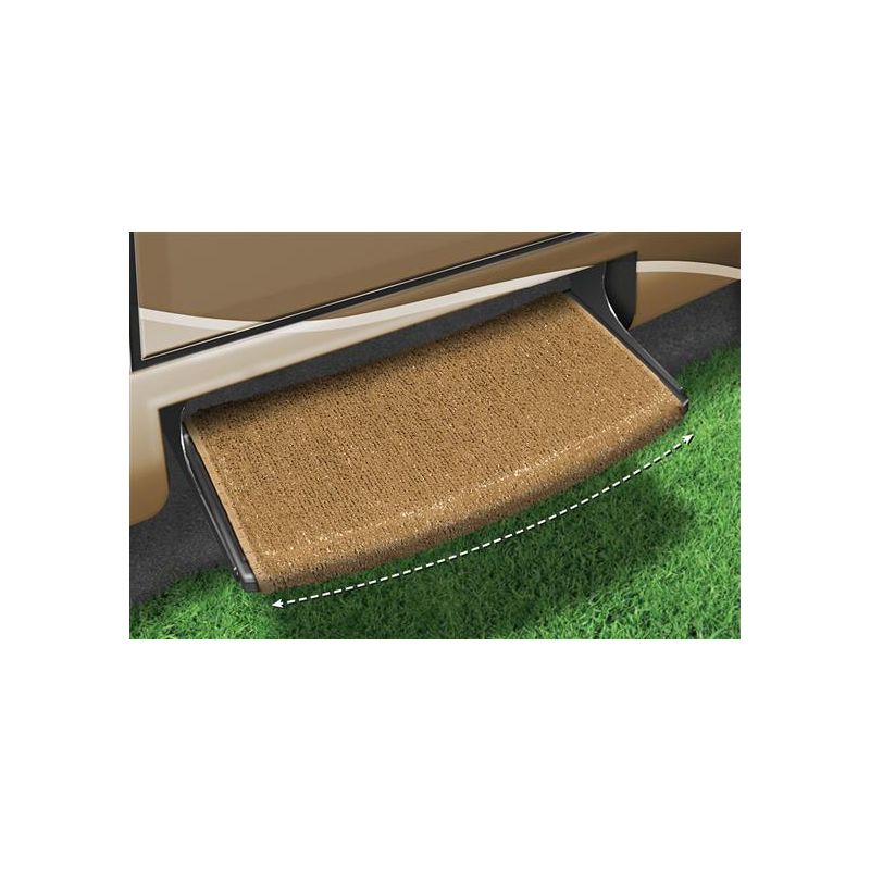 Prest-O-Fit Harvest Gold 22 Wraparound Radius RV Step Rug - 2-0202