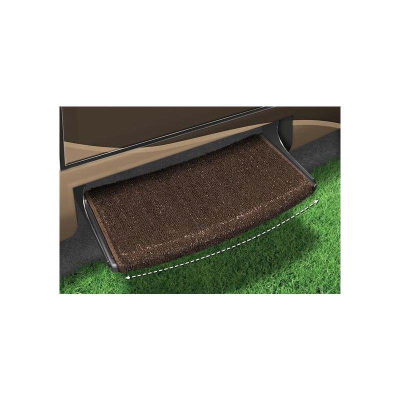 Prest-O-Fit Espresso 22 Wraparound Radius RV Step Rug - 2-0203