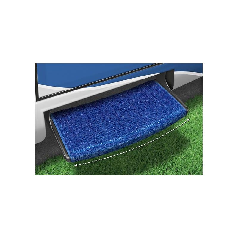 Prest-O-Fit Imperial Blue 22 Wraparound Radius RV Step Rug - 2-0204