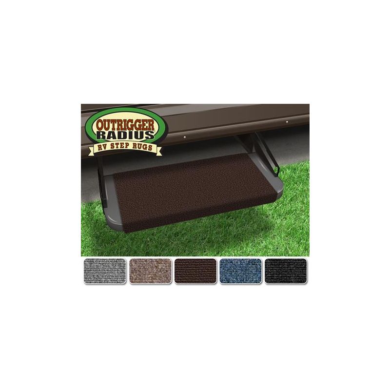 Prest-O-Fit Chocolate Brown 18 Outrigger RV Step Rug - 2-0315