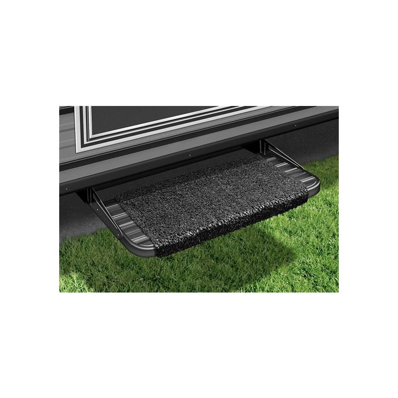 Prest-O-Fit Black 18 Wraparound RV Step Rug - 2-1042