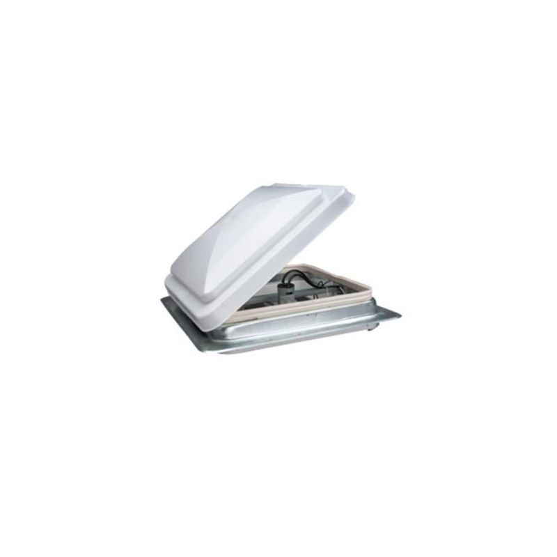 Heng's Manual White Lid 12V Fan Roof Vent with Garnish - 71112-C1G2