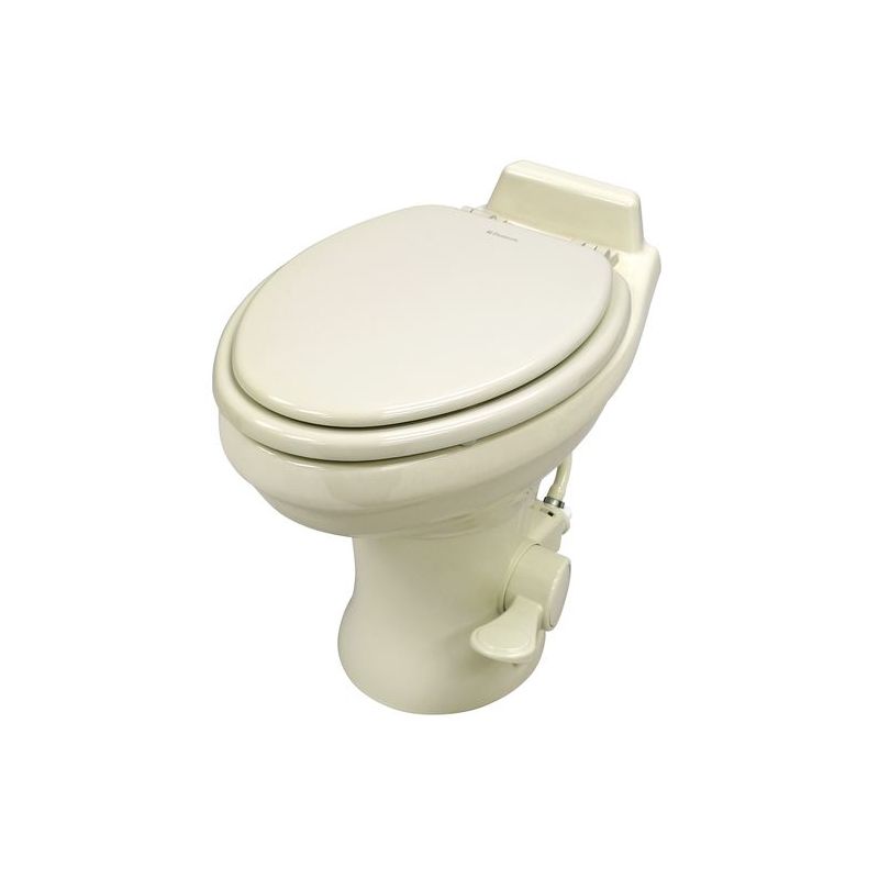 Dometic ReVolution 320 Bone Elongated Deep Ceramic Foot Flush Toilet - 302320083