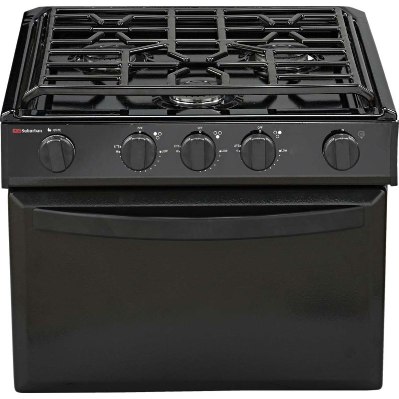 Suburban 17 Black 3-Burner Range - 3504A