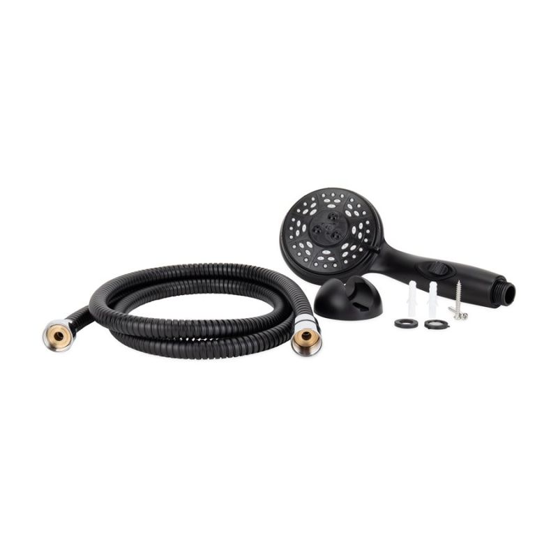 Camco RV / Marine Black Interior Shower Head Kit - 43744