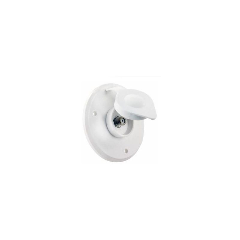 JR Polar White Outdoor Cable TV Hook Up Plate - 476-B-2-A