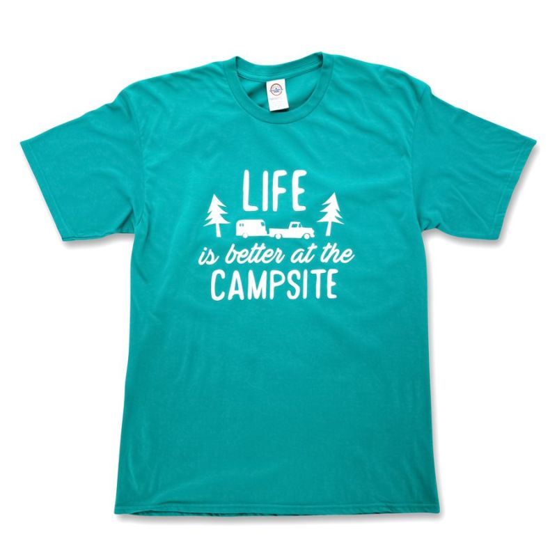 CAMCO Life is Better at the Campsite Teal Shirt - LIBATCT