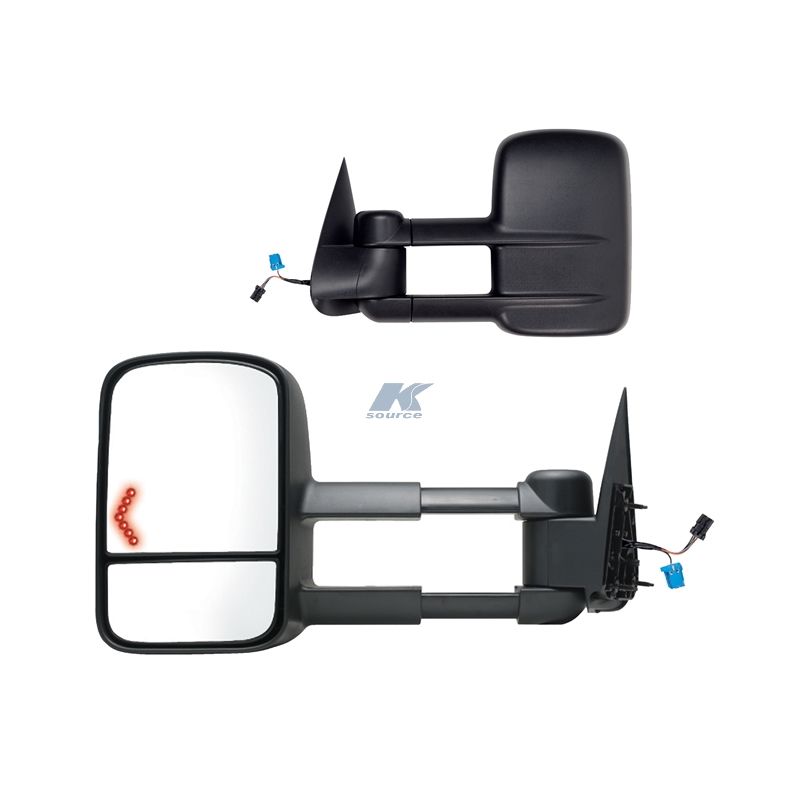 K-Source 2003 to 2006 Silverado/Sierra Black Extendable Towing Mirrors - 62075-7 62075-76G