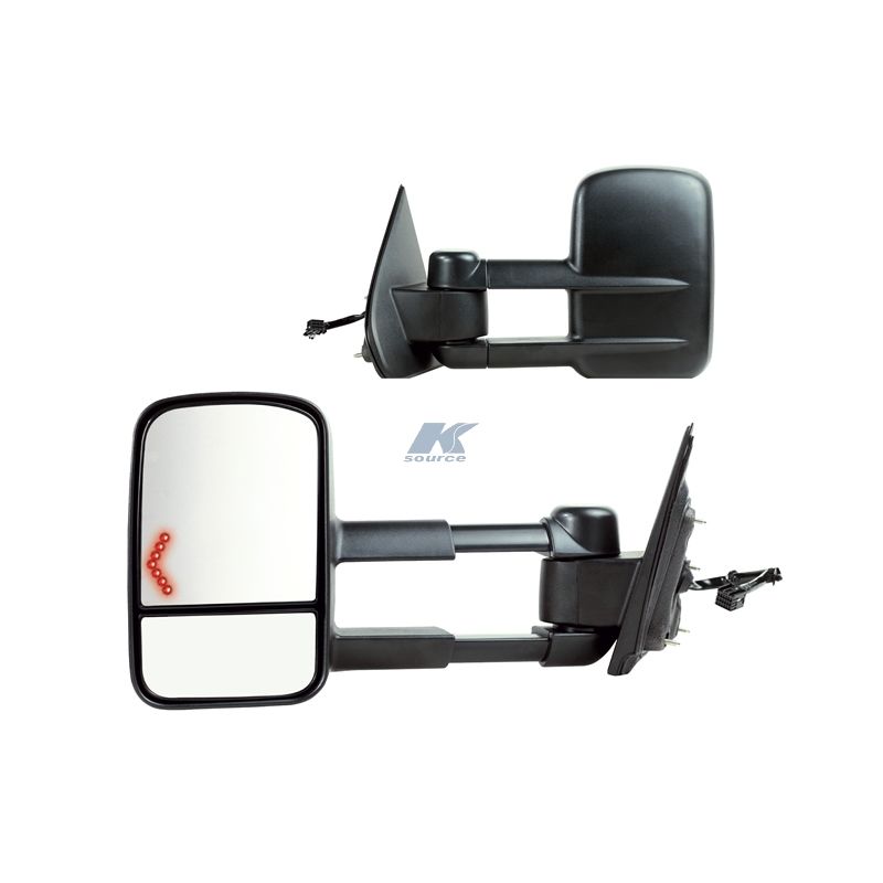 K-Source 2014 to 2015 Silverado/GMC 1500 Extendable Towing Mirrors w/LED Turn Si 62135-36G