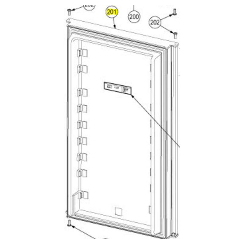 Dometic Refrigerator FF PNL Door Assembly - RM3962 - 3850999024