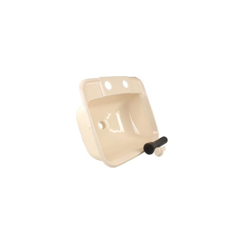 JR 12 x 15 Parchment Molded Lavatory or Utility Sink - 95361