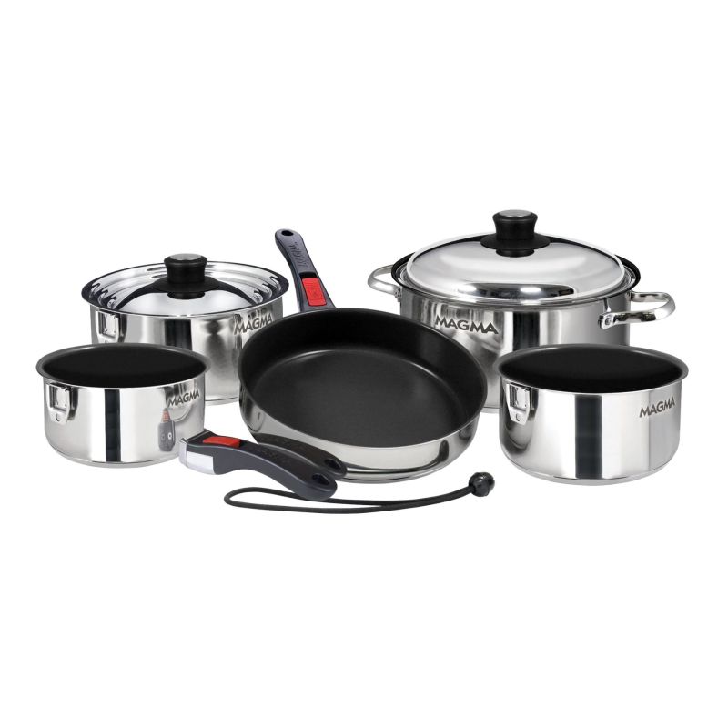 Magma Products Induction Non-Stick Stainless Steel Cookware Set - 10 Piece - A10 A10-366-2-IND