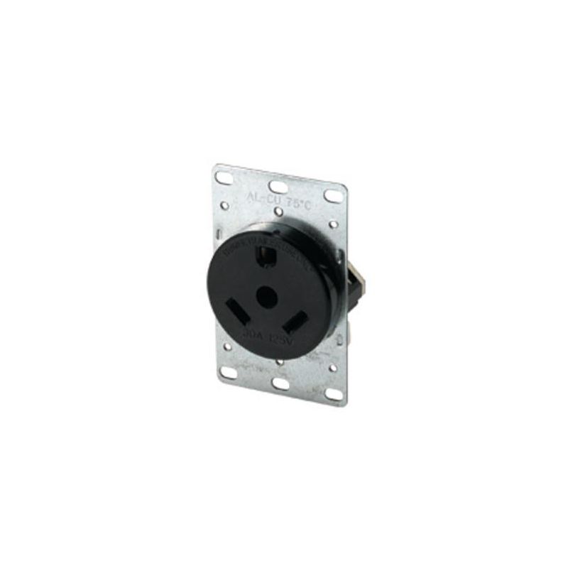 Cooper 30 Amp 120V Receptacle with Plate - 1263-Box