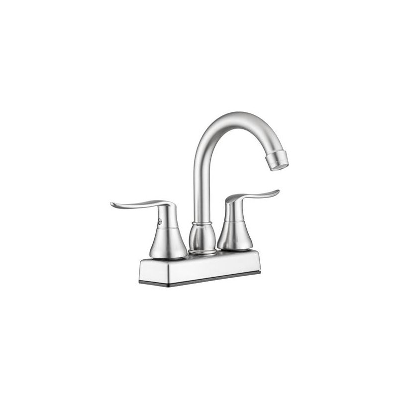 DURA Elegant Arc Spout Satin Nickel RV Bar Faucet - DF-PB155LH-SN