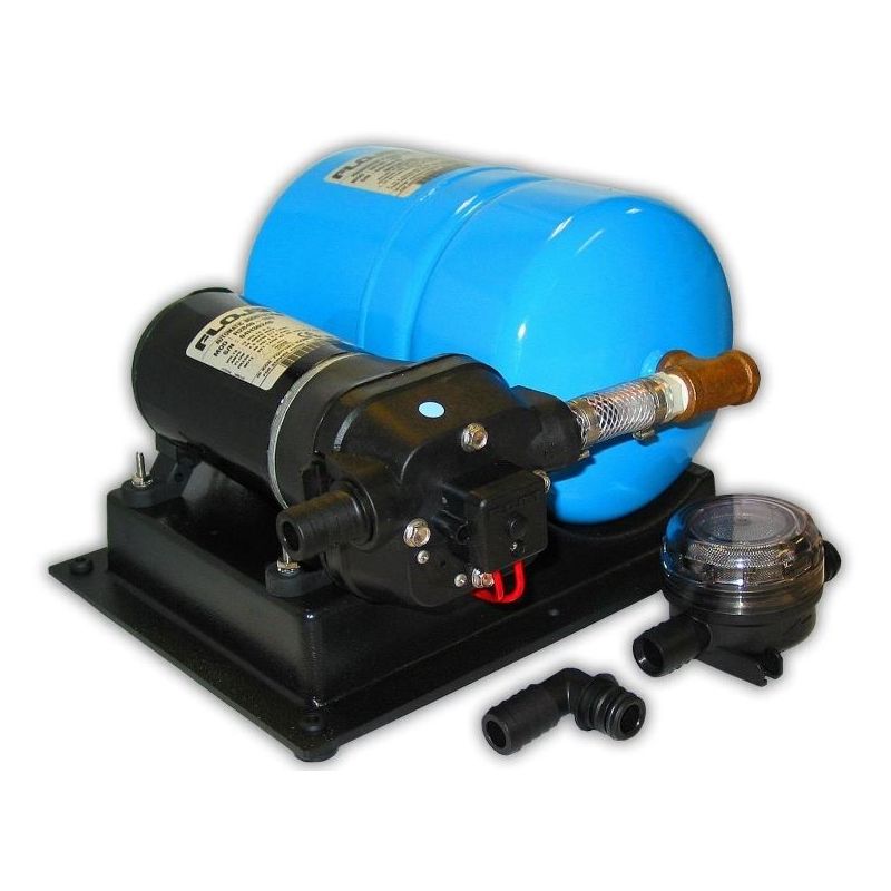 FloJet High Volume 4.5 GPM Water Pump with 1.1 Gallon Accumulator Tank - 02840-1 02840-100D