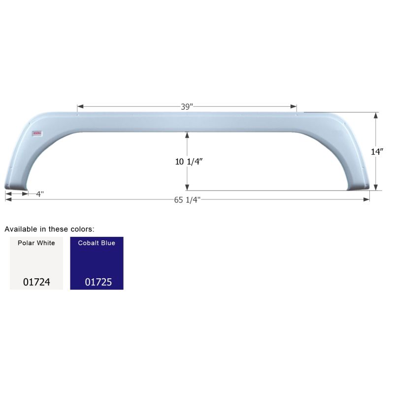 Icon Polar White KZ Tandem 5th Wheel Travel Trailer Fender Skirt FS1724 - 01724