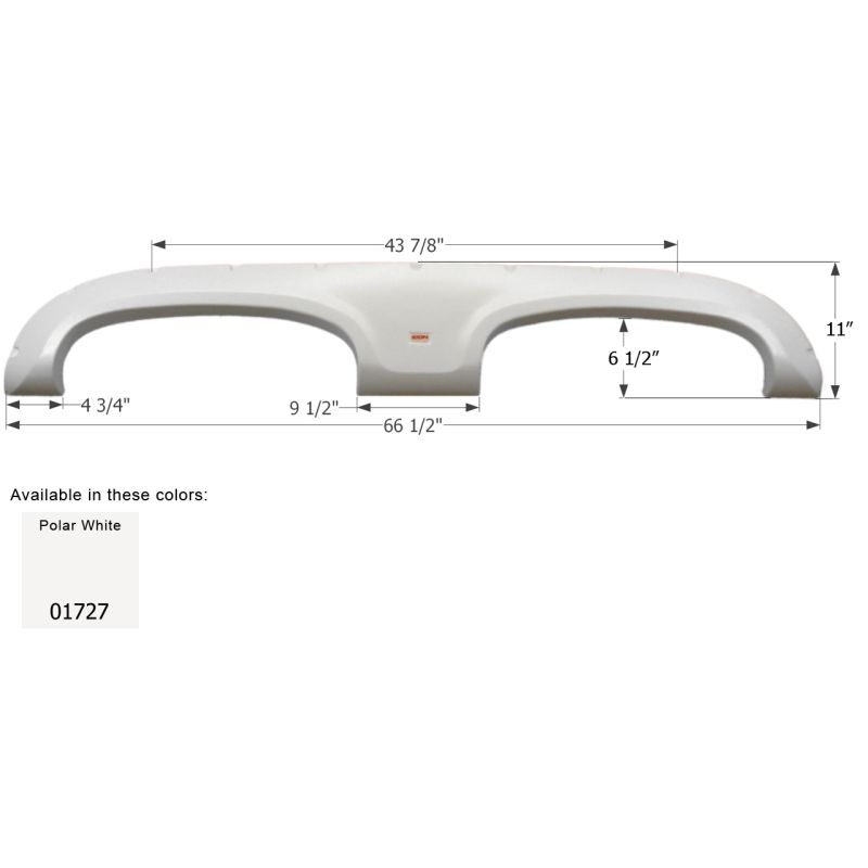 Icon Polar White Keystone Tandem 5th Wheel Travel Trailer Fender Skirt FS1727 -