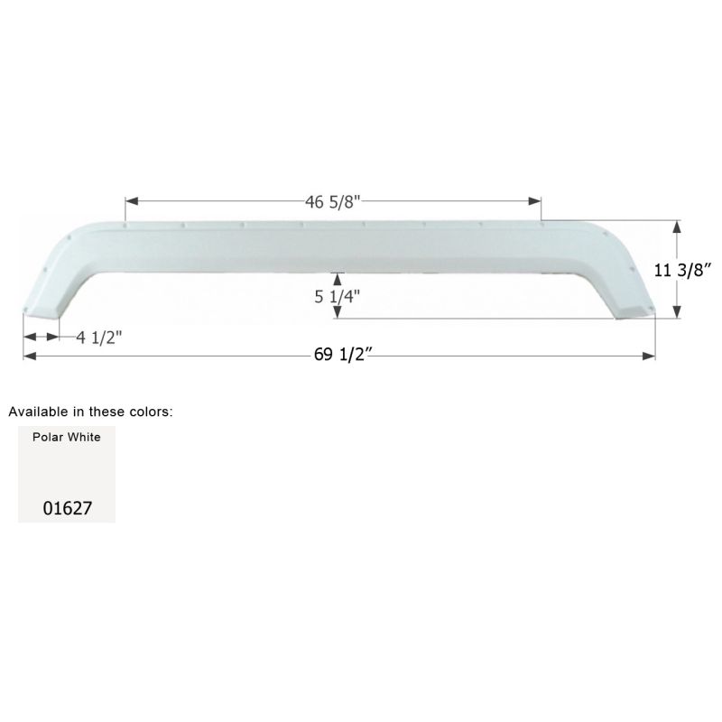Icon Polar White Fleetwood Tandem 5th Wheel Travel Trailer Fender Skirt FS745 -