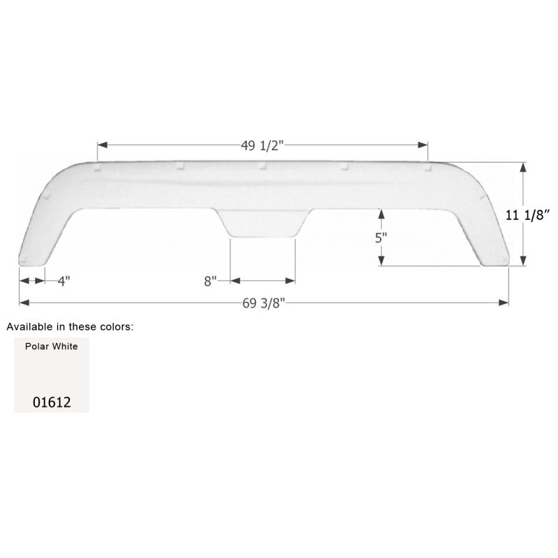 Icon Polar White Fleetwood Tandem 5th Wheel Travel Trailer Fender Skirt FS755 -
