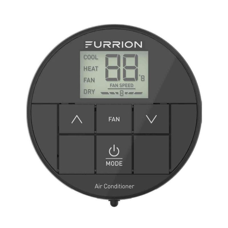 Furrion Chill Single-Zone Backlit RV LED Wall Thermostat w/ 2 Fan Speeds - Black FACW10ESSA-BL