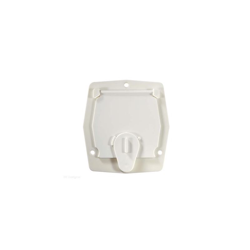 RV Designer Polar White Cord Cable Hatch - B140