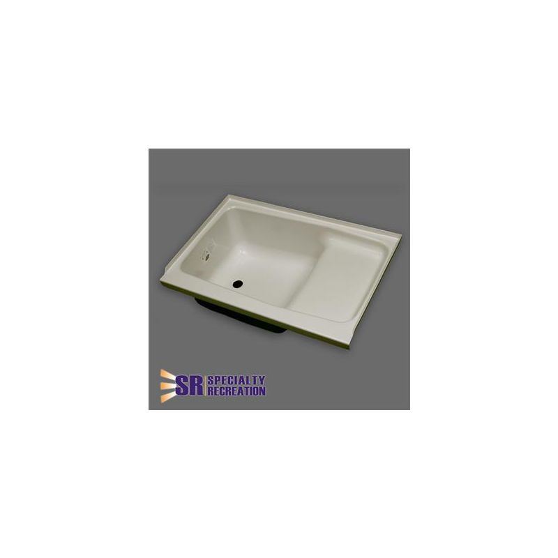 Specialty Recreation 36 x 24 x 13 Step Bathtub w/ Left Hand Drain - Parchment - ST2436PL
