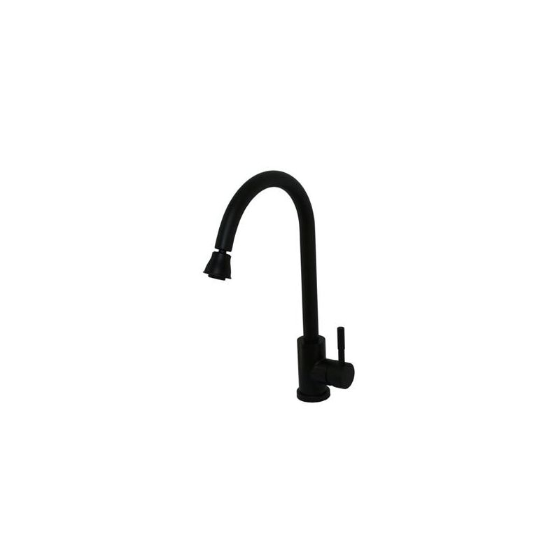 Kitchen Gooseneck Black Matte Stainless Steel American Brass Faucet - SL7000BMT-