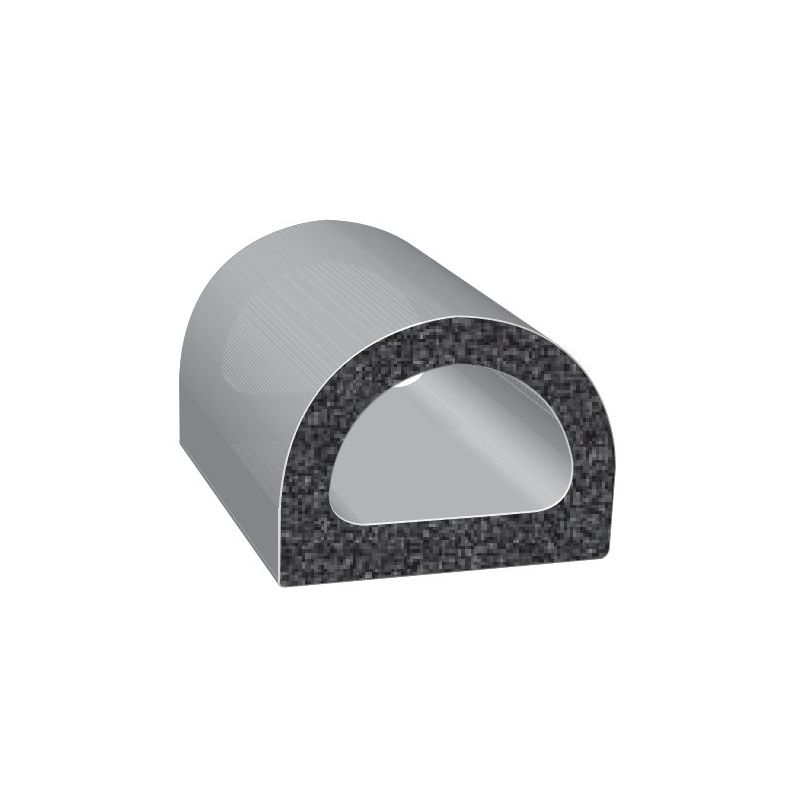 Trim-Lok D Shaped Black Multi Purpose Weather Stripping - X135HT-25