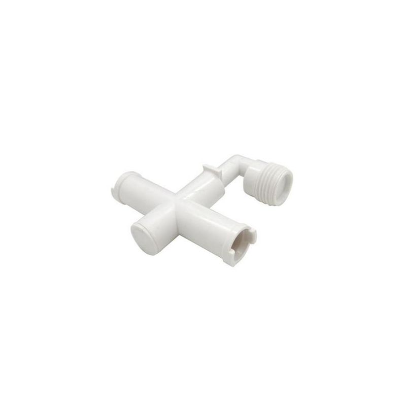 Dura Faucet White Exterior Shower Diverter Tee - DF-RK910-WT