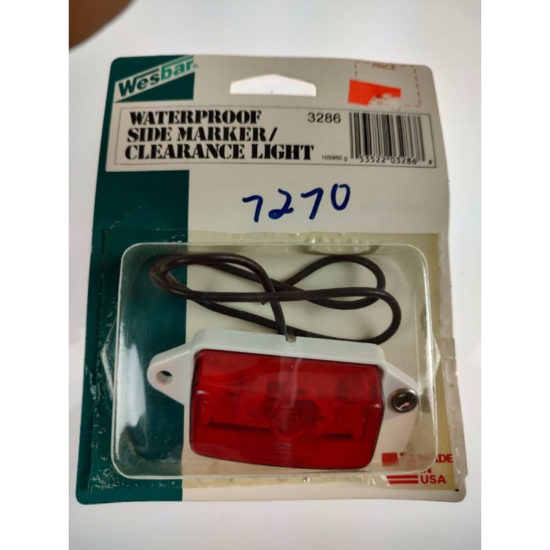 Wesbar Waterproof Sealed Red Side Marker/Clearance Light - 3286