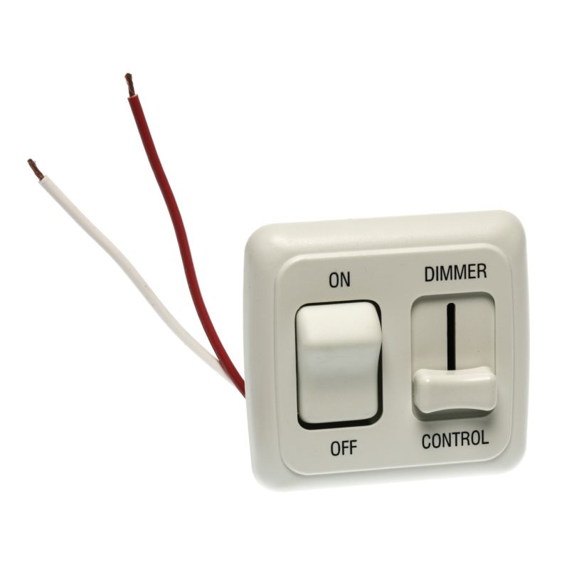 JR White On/Off Switch with Dimmer - 12065