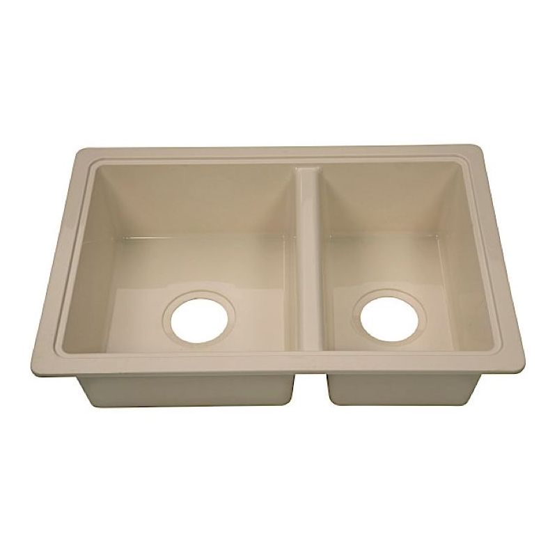 Lippert Parchment 25 x 17 Double Bowl Sink - 809029