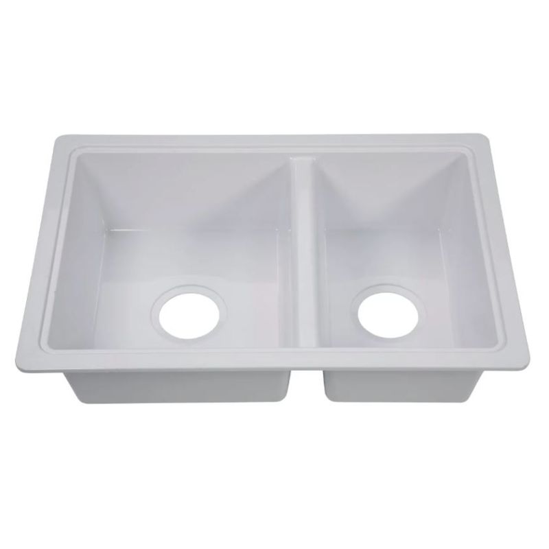 Lippert White 25 x17 Double Bowl Sink - 809030