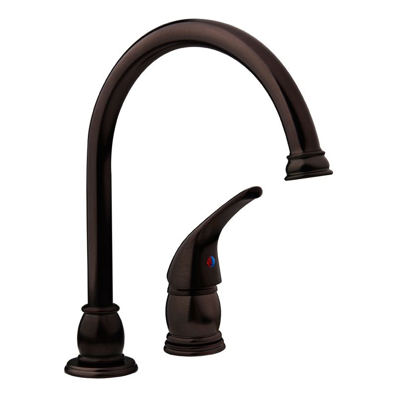 DURA Venetian Bronze Pedestal Goose Neck RV Kitchen Faucet - DF-NMK301-VB