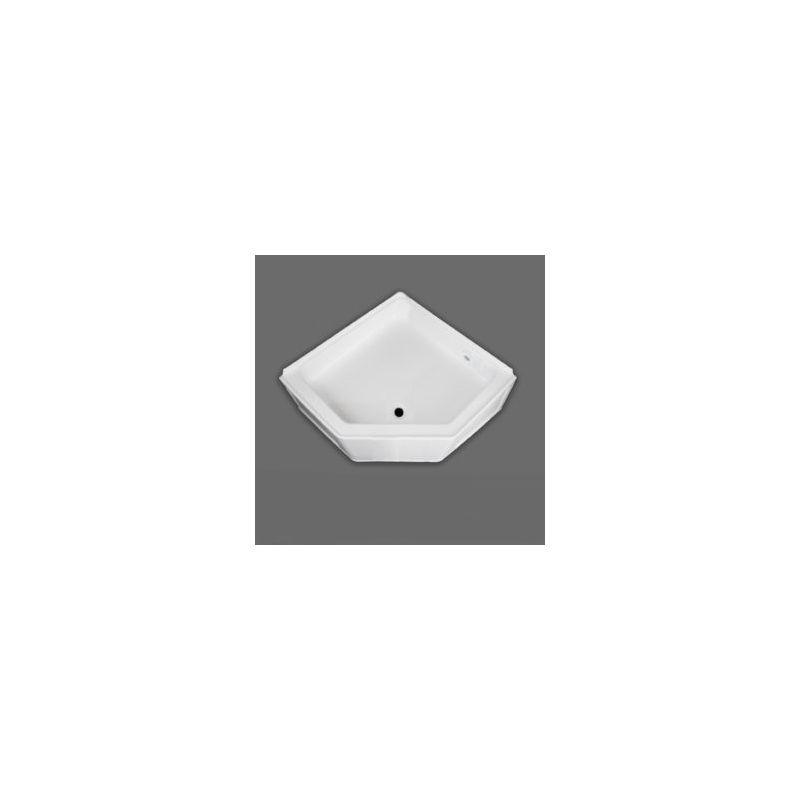 Specialty Recreation 27 x 27 Front Center Drain Neo Angle Shower Pan - White - N NSB2727WC
