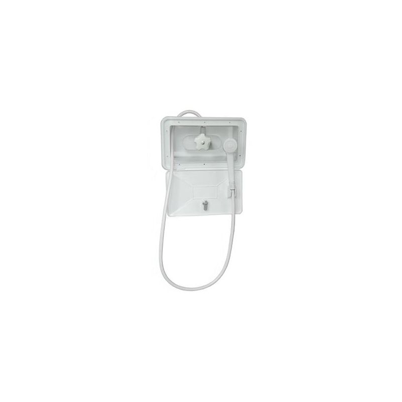 Empire Brass White Exterior RV Shower Box w/ Single Lever - SHWRBOX-1-WHT